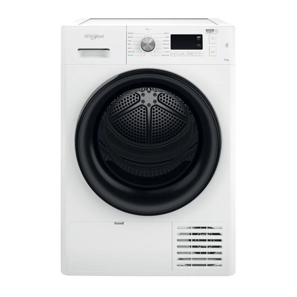 Asciugatrice a pompa di calore Whirlpool: a libera installazione, 9,0 kg - FFTN M11 9X2B IT
