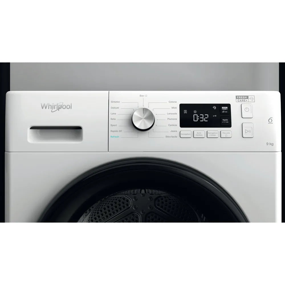 Asciugatrice a pompa di calore Whirlpool: a libera installazione, 9,0 kg - FFTN M11 9X2B IT