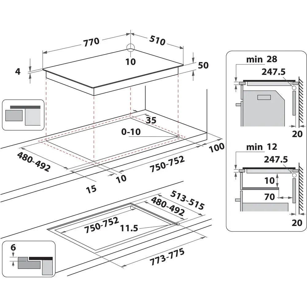 Piano cottura a induzione in vetroceramica Whirlpool - WL S2177 CPNE