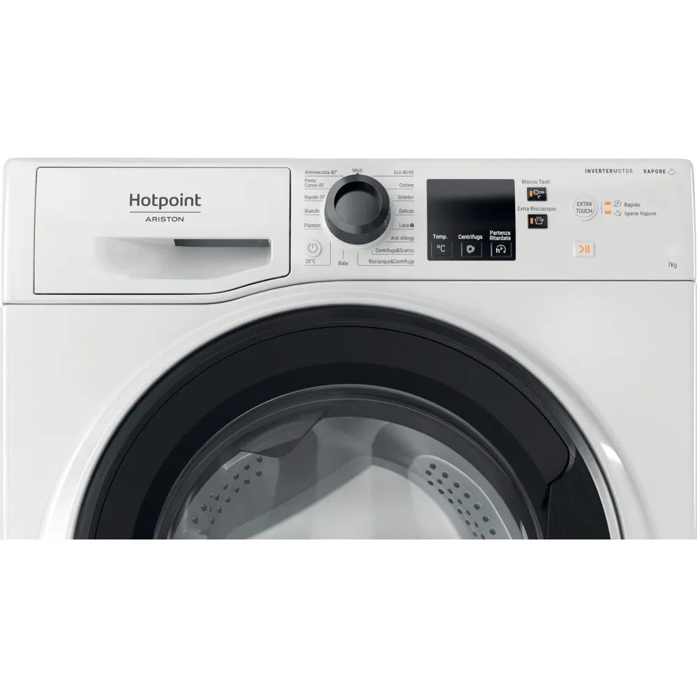 Lavatrice a libera installazione a carica frontale Hotpoint Ariston: 7,0 kg, - NF746WK IT