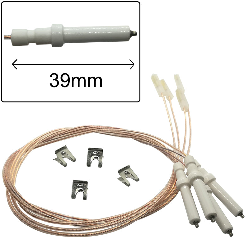 SET 4 PZ.CANDELETTE TC H 39mm LUNGHEZZA CAVO 700mm