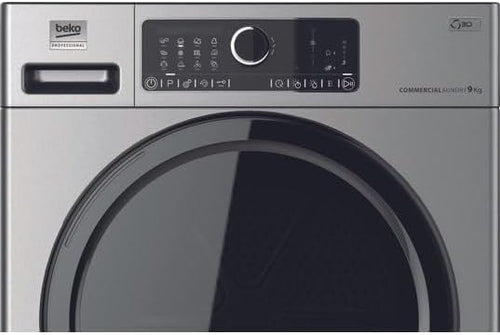 Beko Professional AWZ 9HPS/PRO BP - Asciugatrice a pompa di calore, colore argento, capacità 9 kg