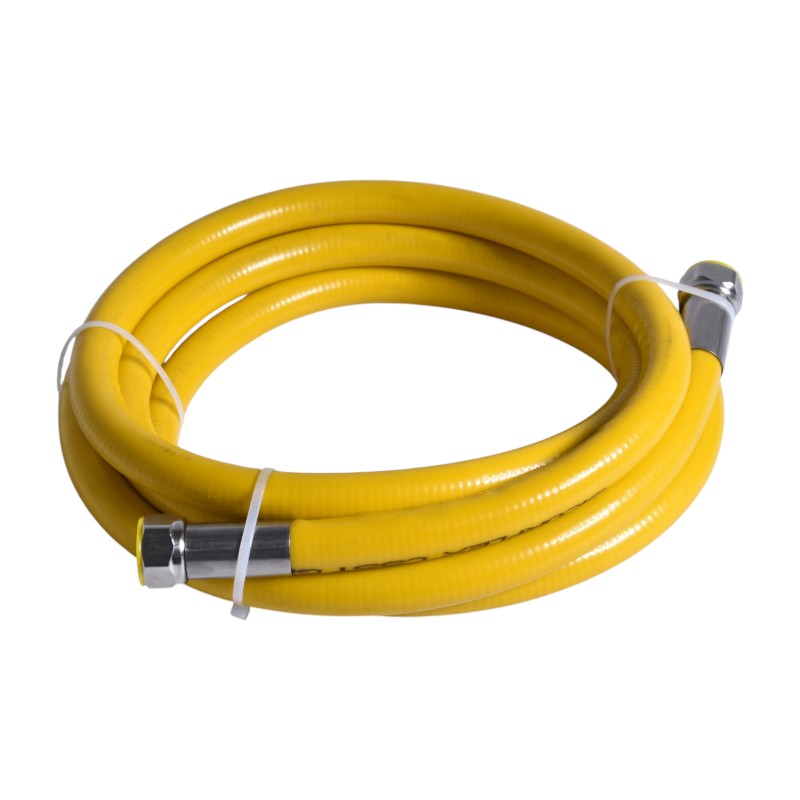 Tubo gas omologato UNI 14800, attacchi F-F 1/2", lunghezza 200cm