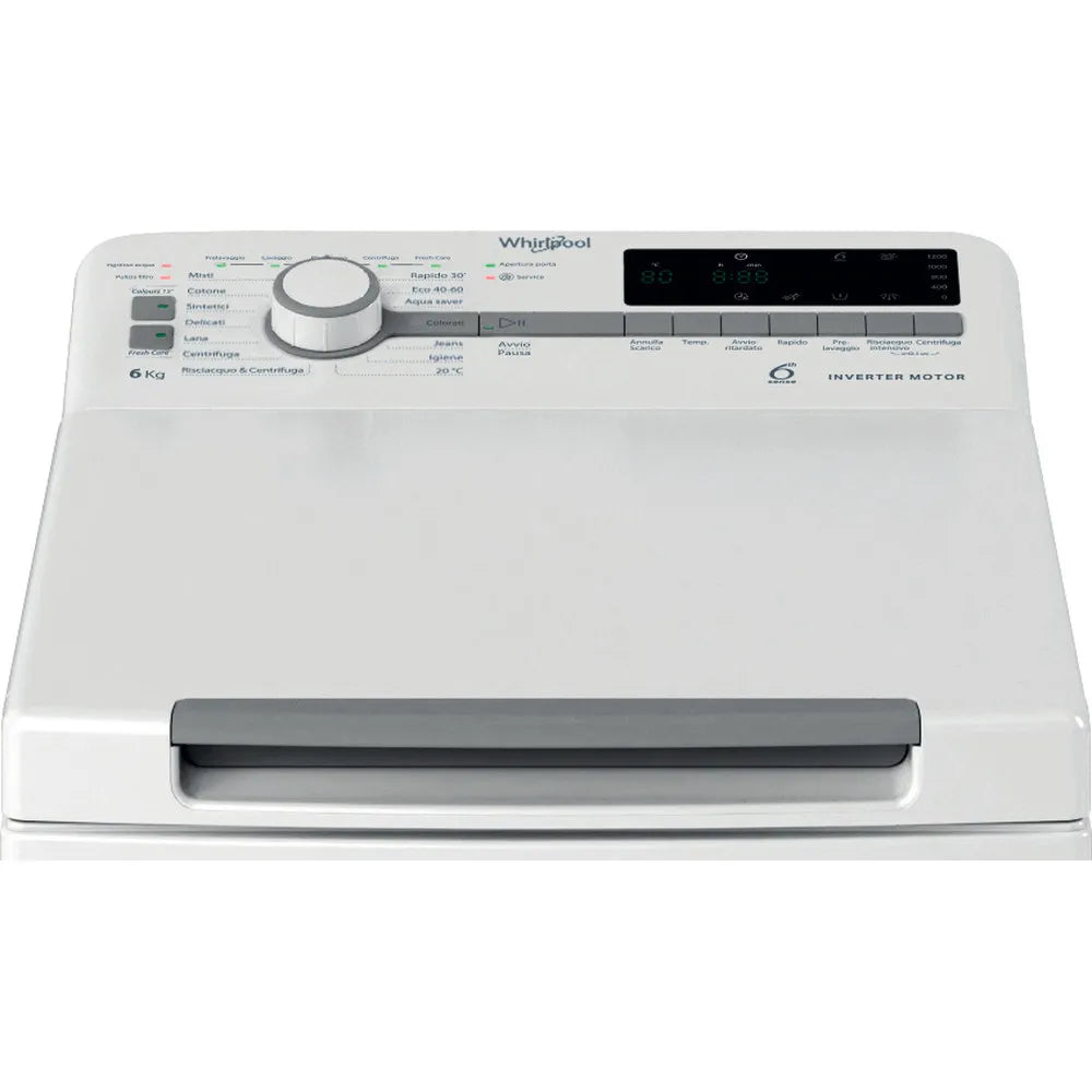 Lavatrice a libera installazione a carica dall'alto Whirlpool: 6,0 kg - TDLR 6251BS IT/1