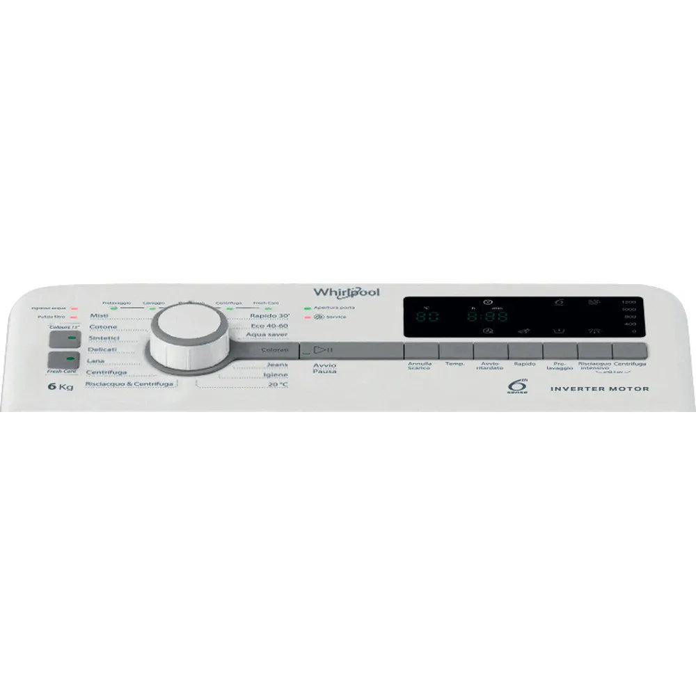 Lavatrice a libera installazione a carica dall'alto Whirlpool: 6,0 kg - TDLR 6251BS IT/1