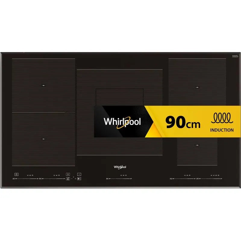 Piano cottura a induzione 90 cm, 5 fuochi Whirlpool in vetroceramica - WT 1090 BA