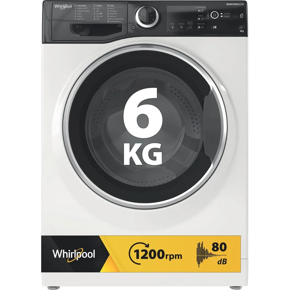 Lavatrice slim 42cm a libera installazione a carica frontale Whirlpool: 6,0 kg - WSB 624 S IT