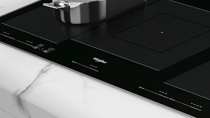 Piano cottura a induzione 90 cm, 5 fuochi Whirlpool in vetroceramica - WT 1090 BA