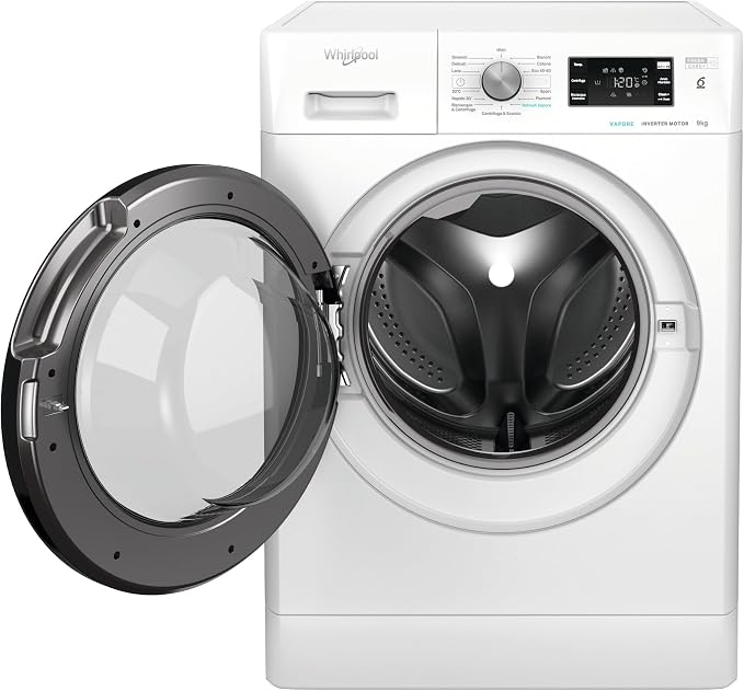 Whirlpool Lavatrice a Libera Installazione a Carica Frontale, 9 KG, FFB D96 BV IT
