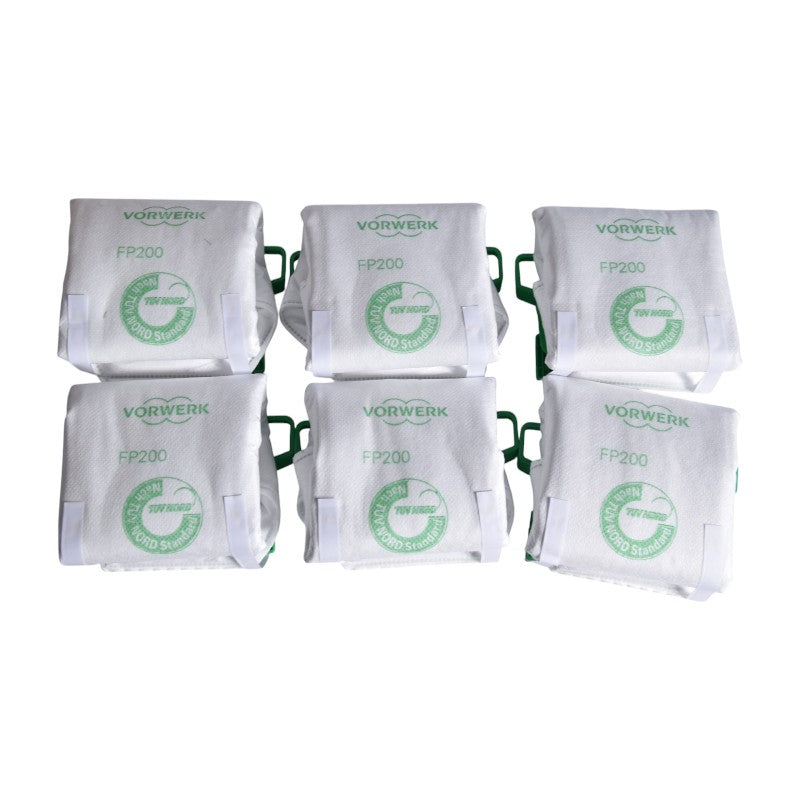 Confezione 6 Sacchetti filtrelli premium + 6 profumatori DOVINA FP200 VK200 VK220S Vorwerk Folletto ex 51377 57920