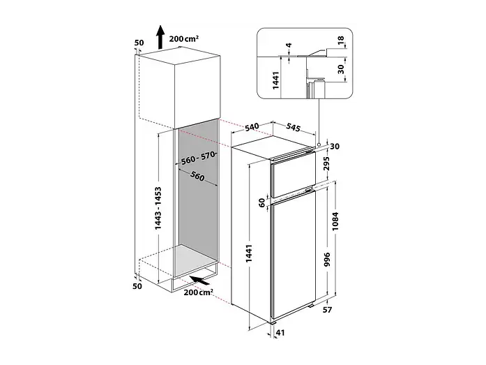 Frigo incasso Hotpoint Ariston BDFS2422