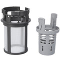 Filtro a bicchiere per lavastoviglie Whirlpool Ignis Bauknecht HotPoint Ariston Indesit, setaccio fine - Altezza: 12 cm - Diametro: 7,5 cm