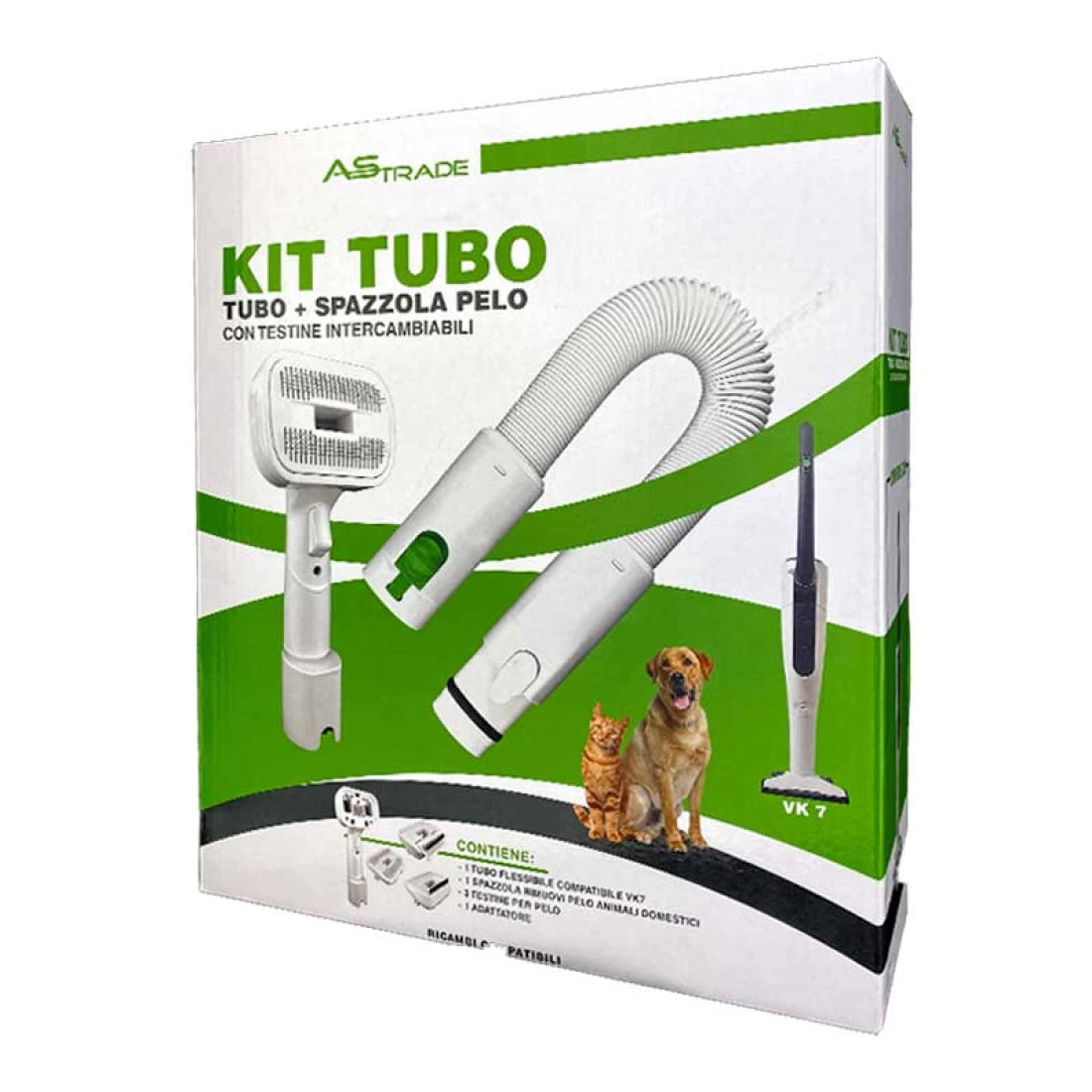 Kit tubo con spazzola PET PRO con accessori per folletto Vk7